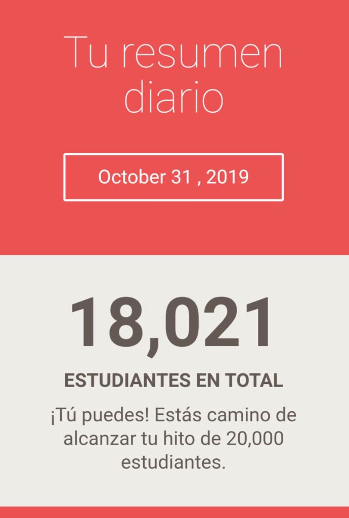 Diez y ocho mil alumnos mes de octubre en udemy Jairo Galeas